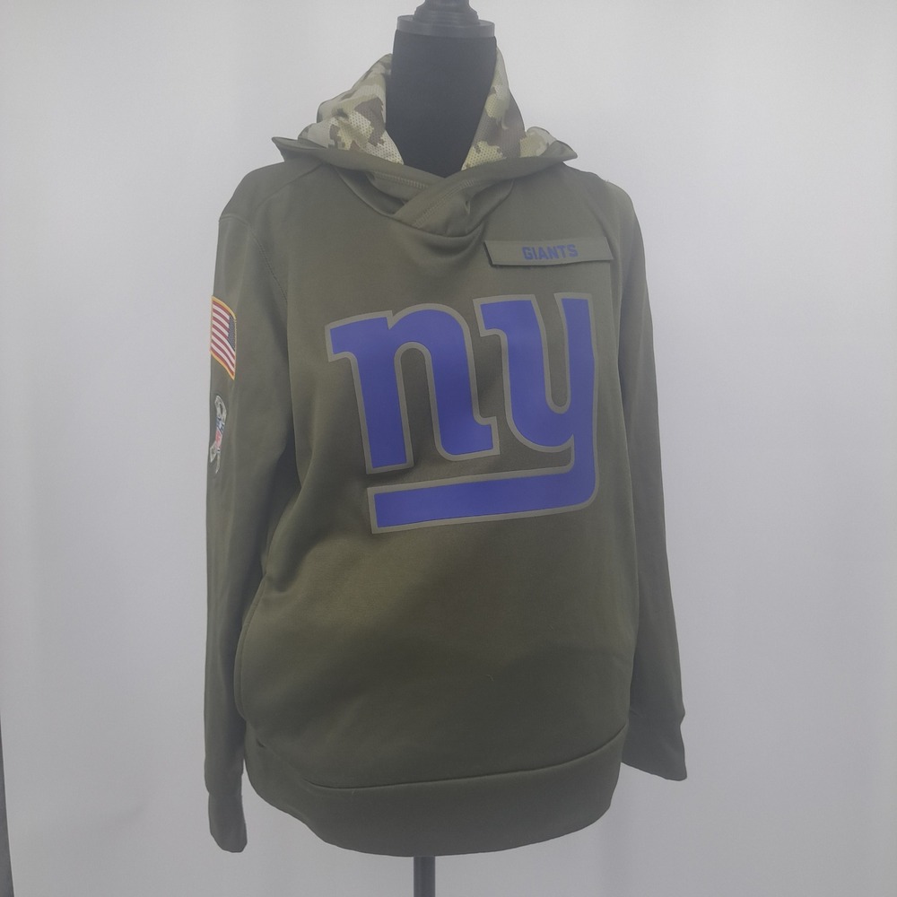 Nike NFL New York Giants Salute to Service Hoodie Olive Green Medium Gorpcore